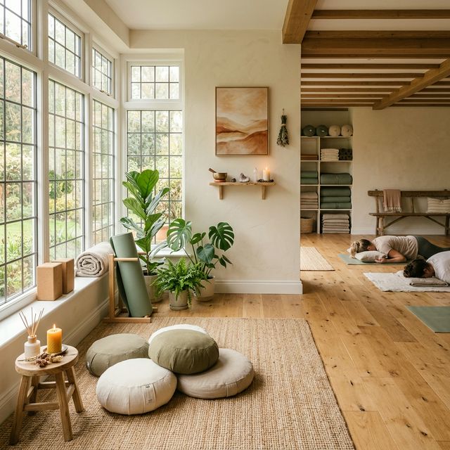 Our peaceful yoga studio